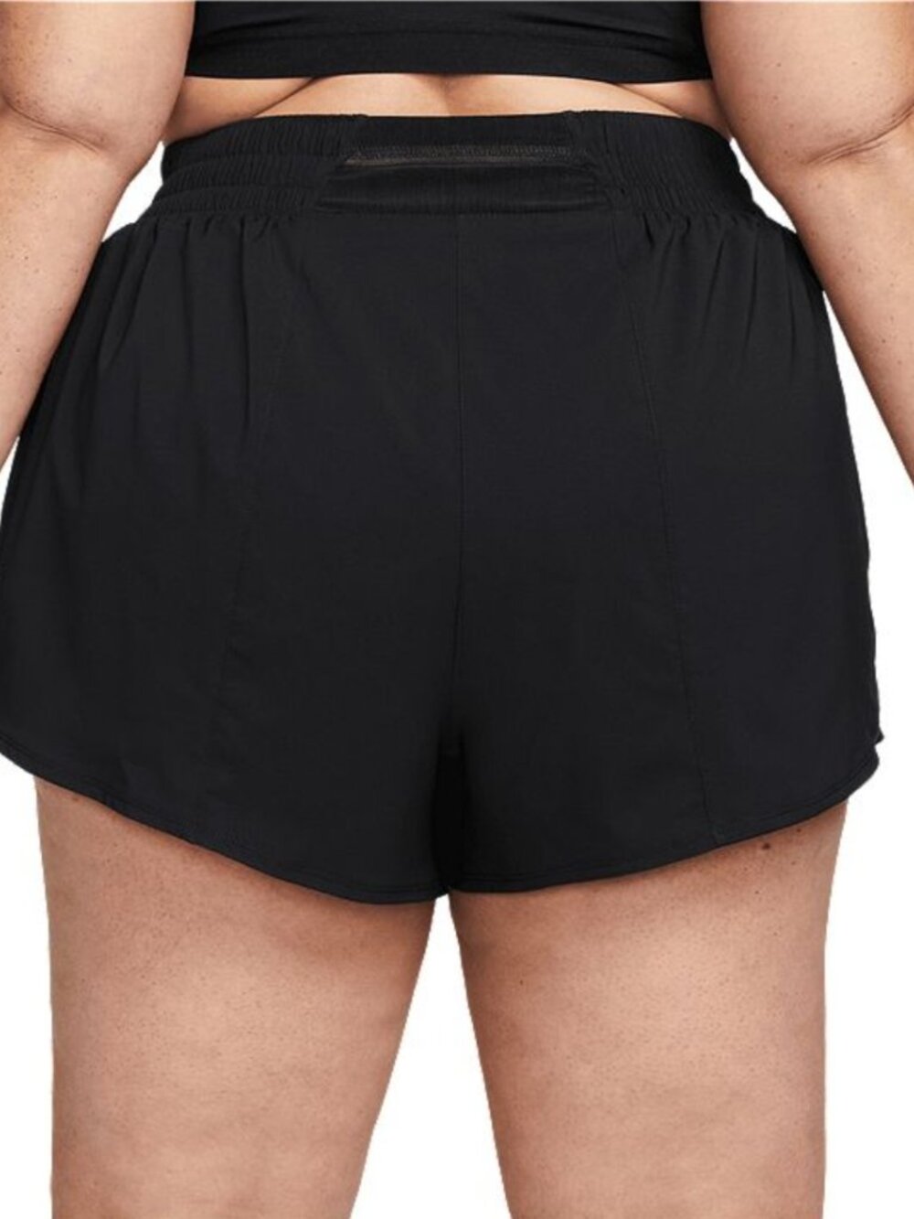 Nike Dri-FIT Womens Black High-Waist 3 Brief-Lined Shorts Workout Sport 2X NWOT - Picture 2 of 10